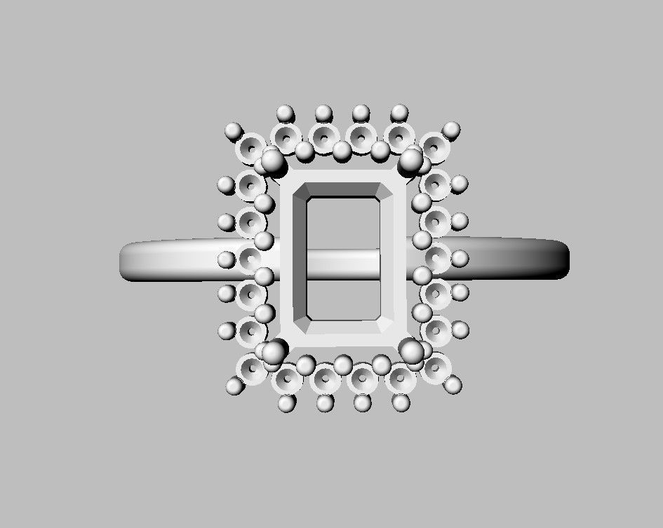 Emerald Gemstone Ring 3D print model_19