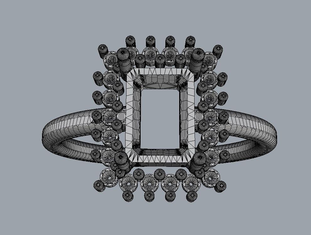 Emerald Gemstone Ring 3D print model_13