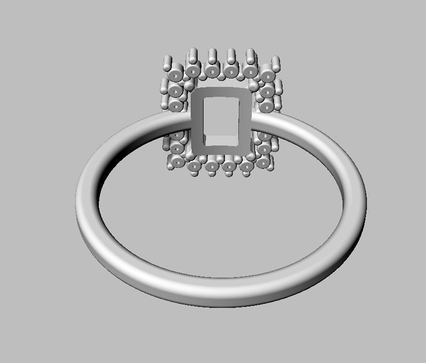 Emerald Gemstone Ring 3D print model_20