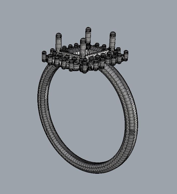 Emerald Gemstone Ring 3D print model_14