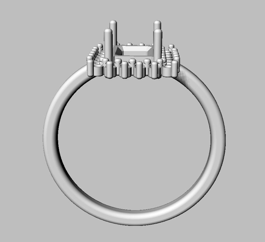 Emerald Gemstone Ring 3D print model_18