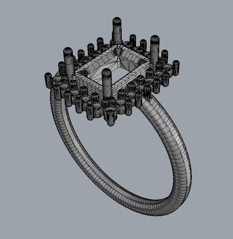 Emerald Gemstone Ring 3D print model_12