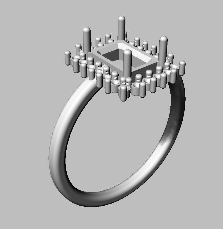 Emerald Gemstone Ring 3D print model_17