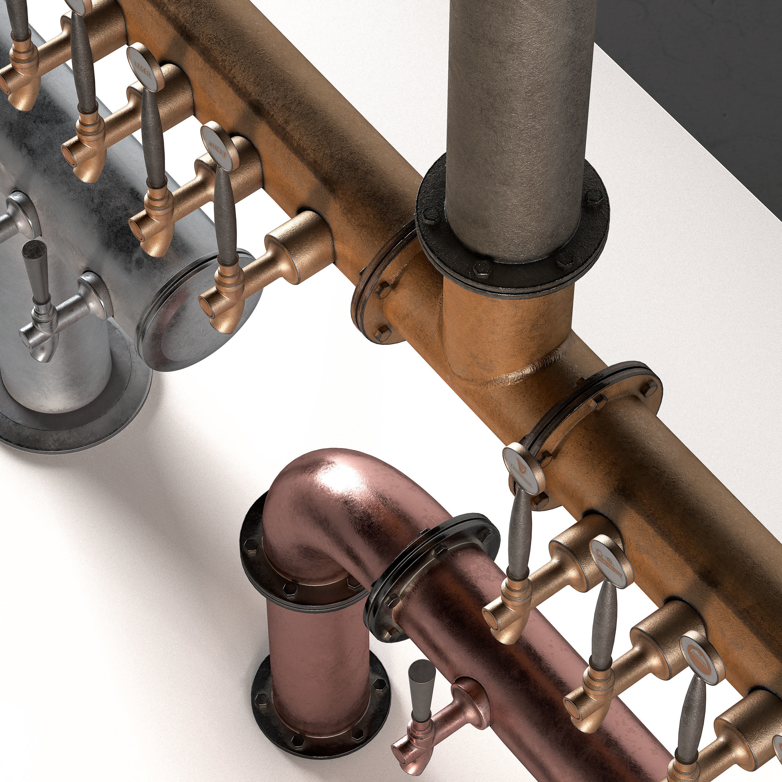 Loft-Style Beer Towers 3D model_5