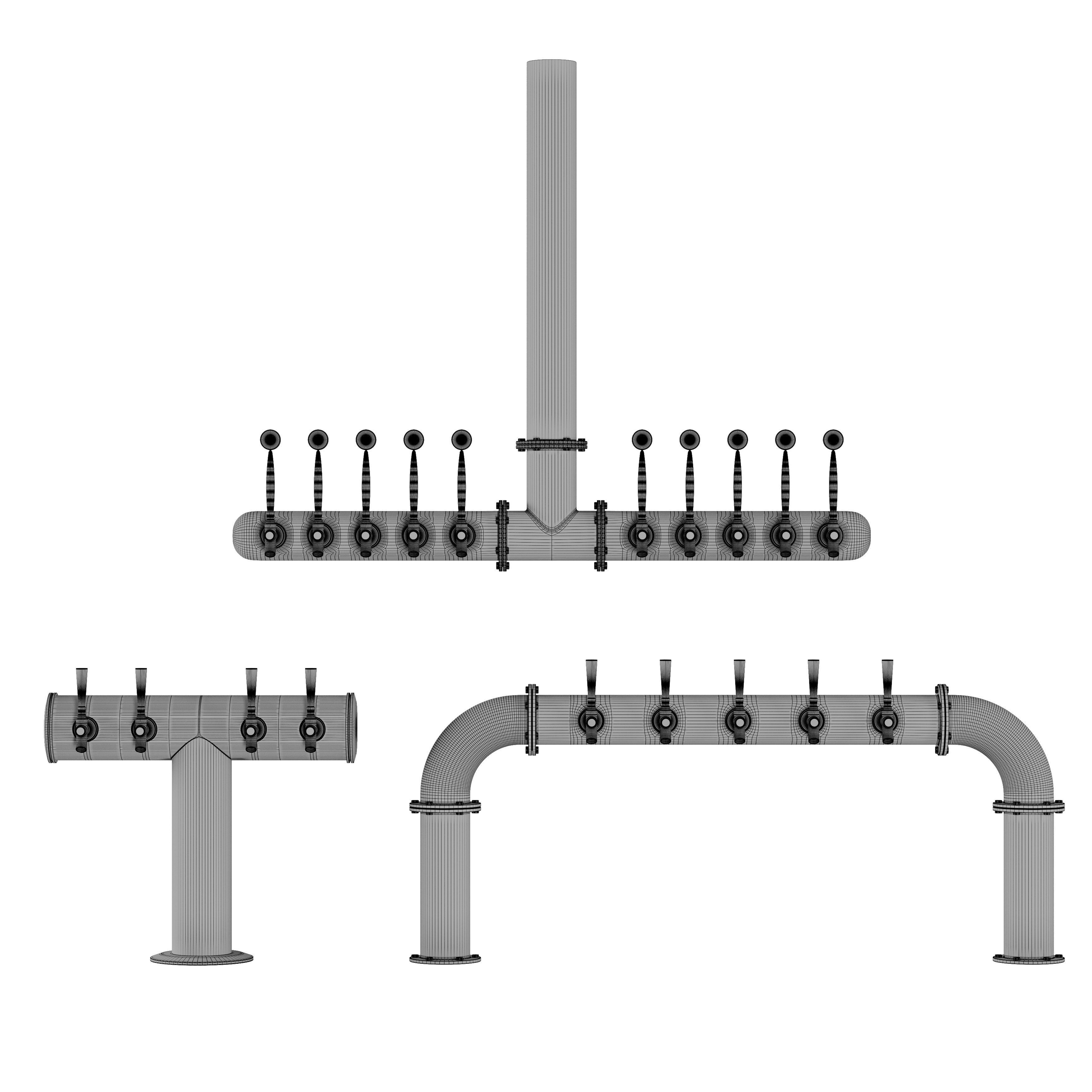 Loft-Style Beer Towers 3D model_6