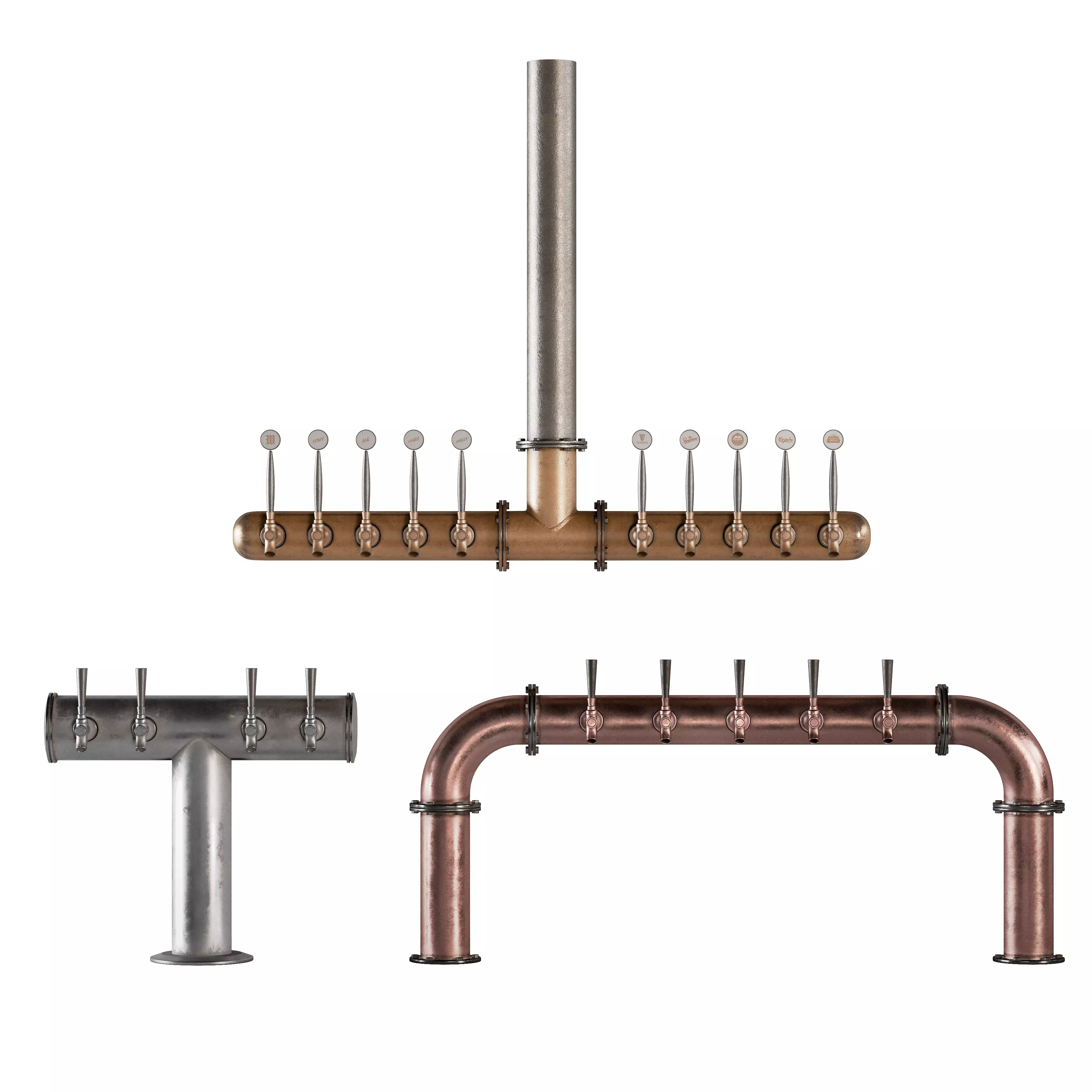 Loft-Style Beer Towers 3D model_0