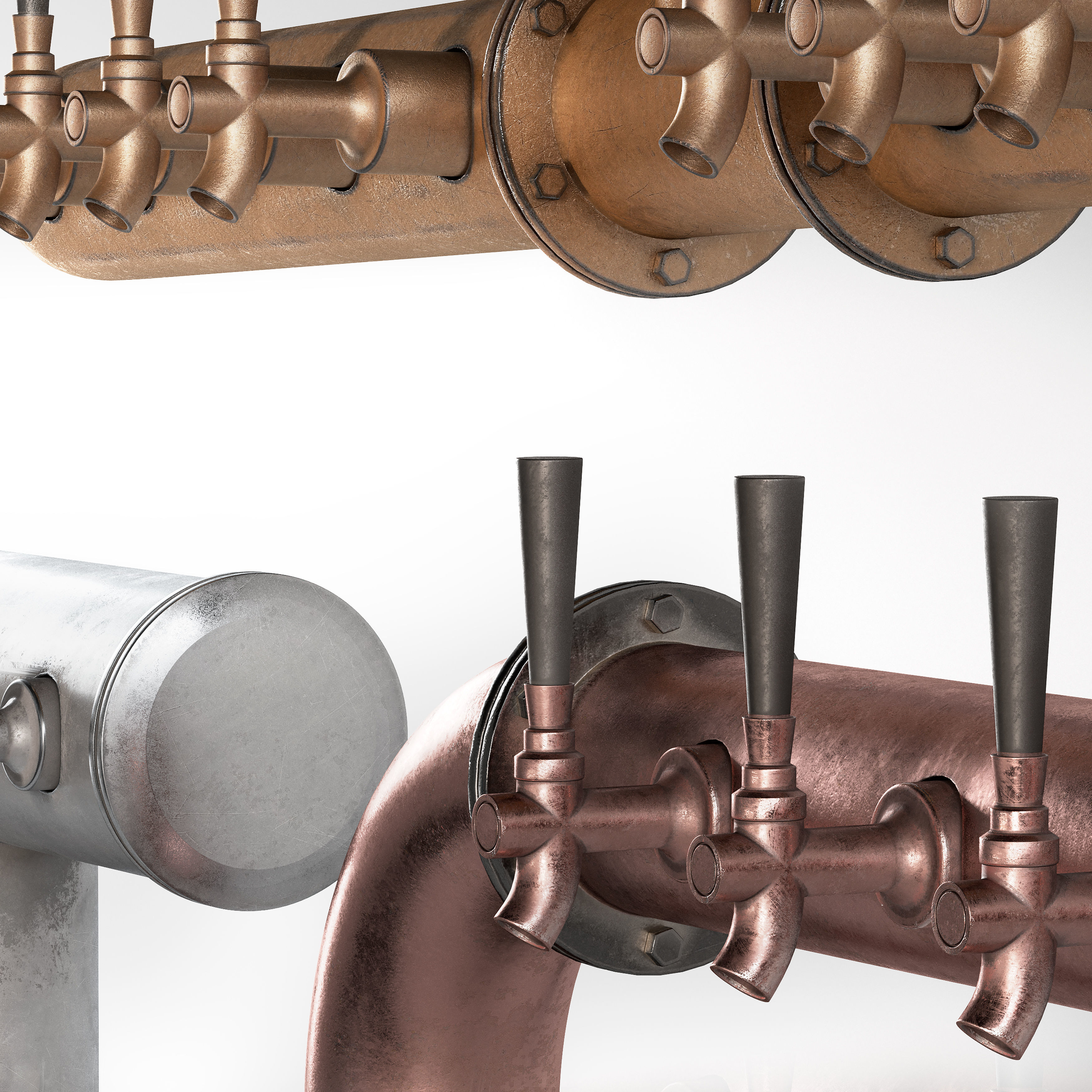 Loft-Style Beer Towers 3D model_4