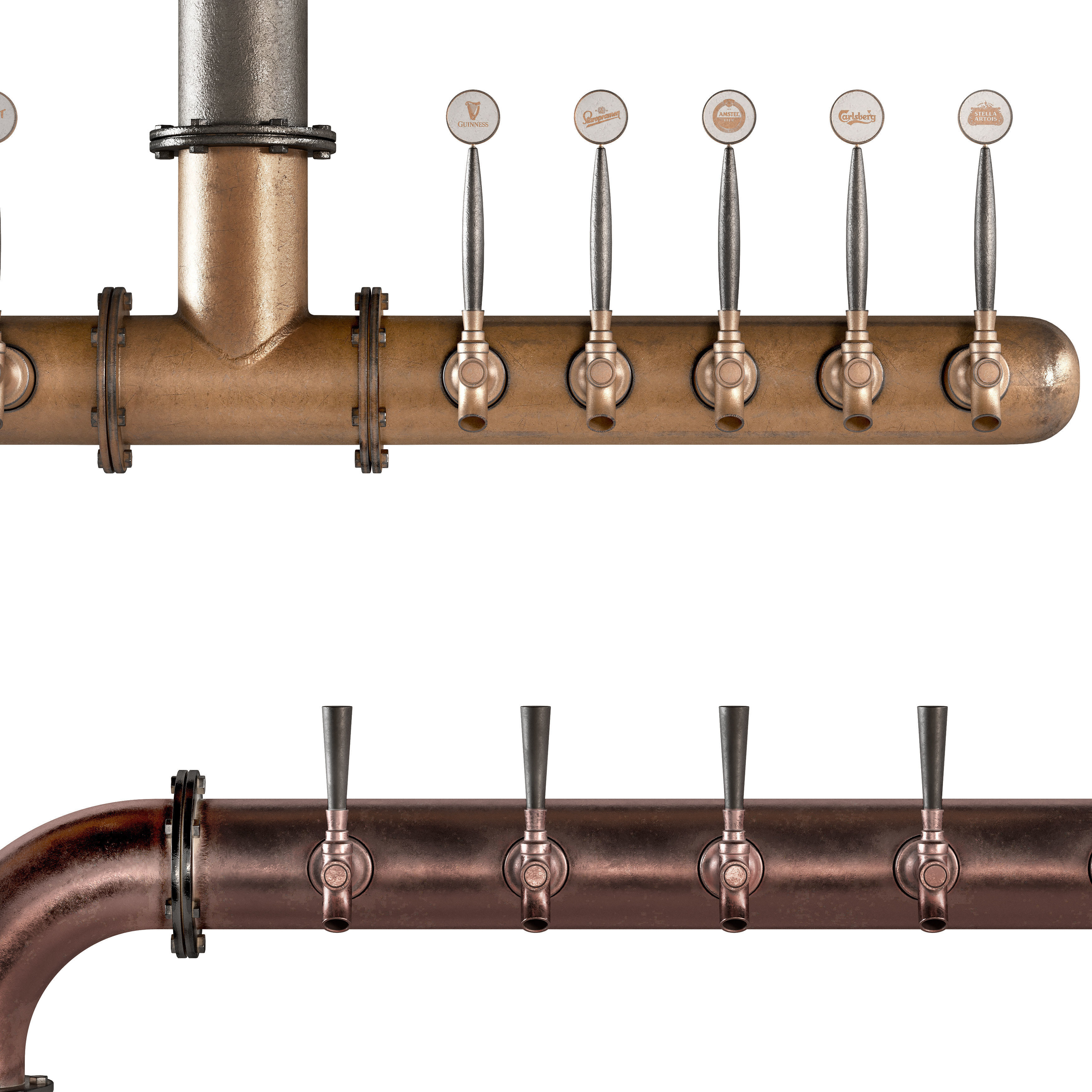 Loft-Style Beer Towers 3D model_2