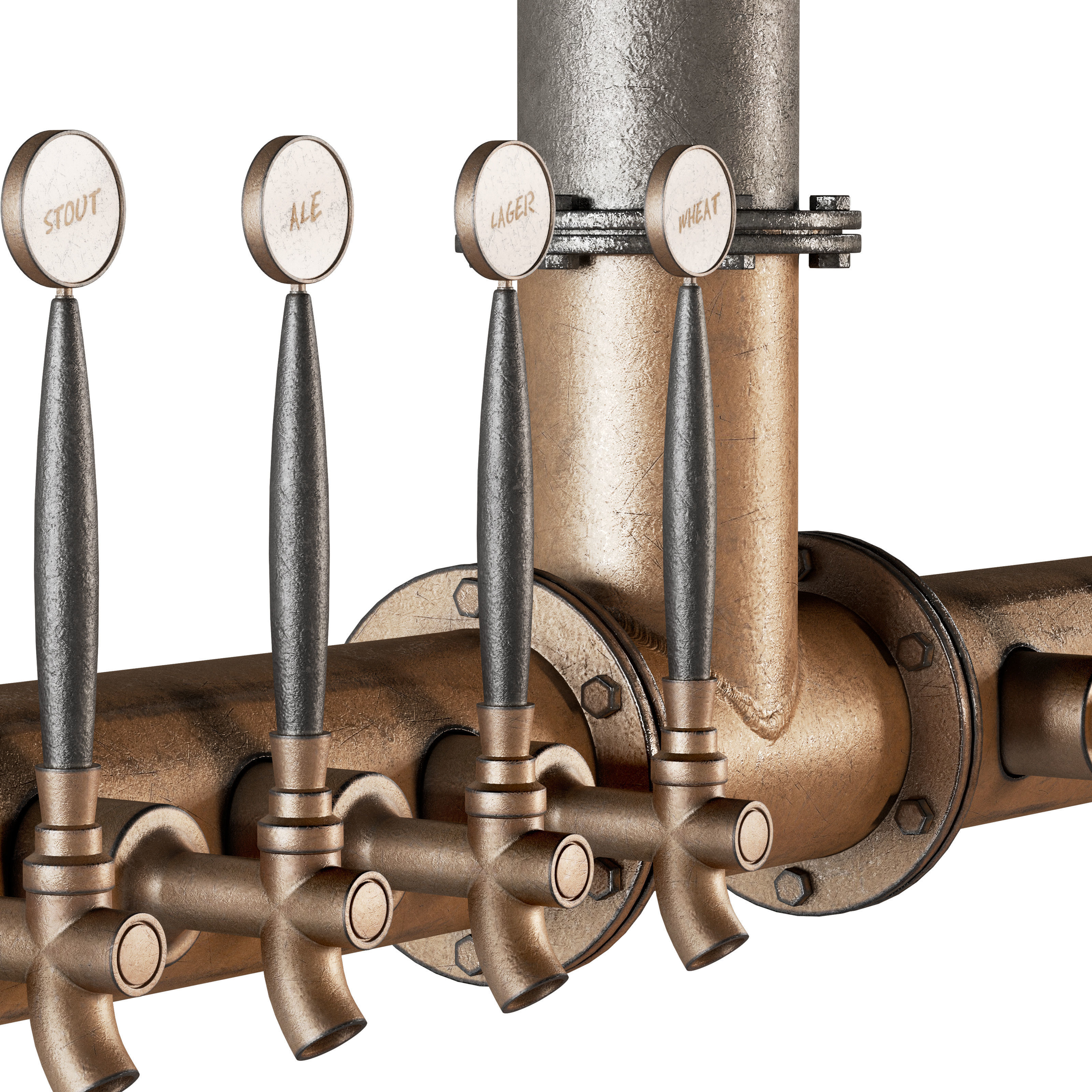 Loft-Style Beer Towers 3D model_3