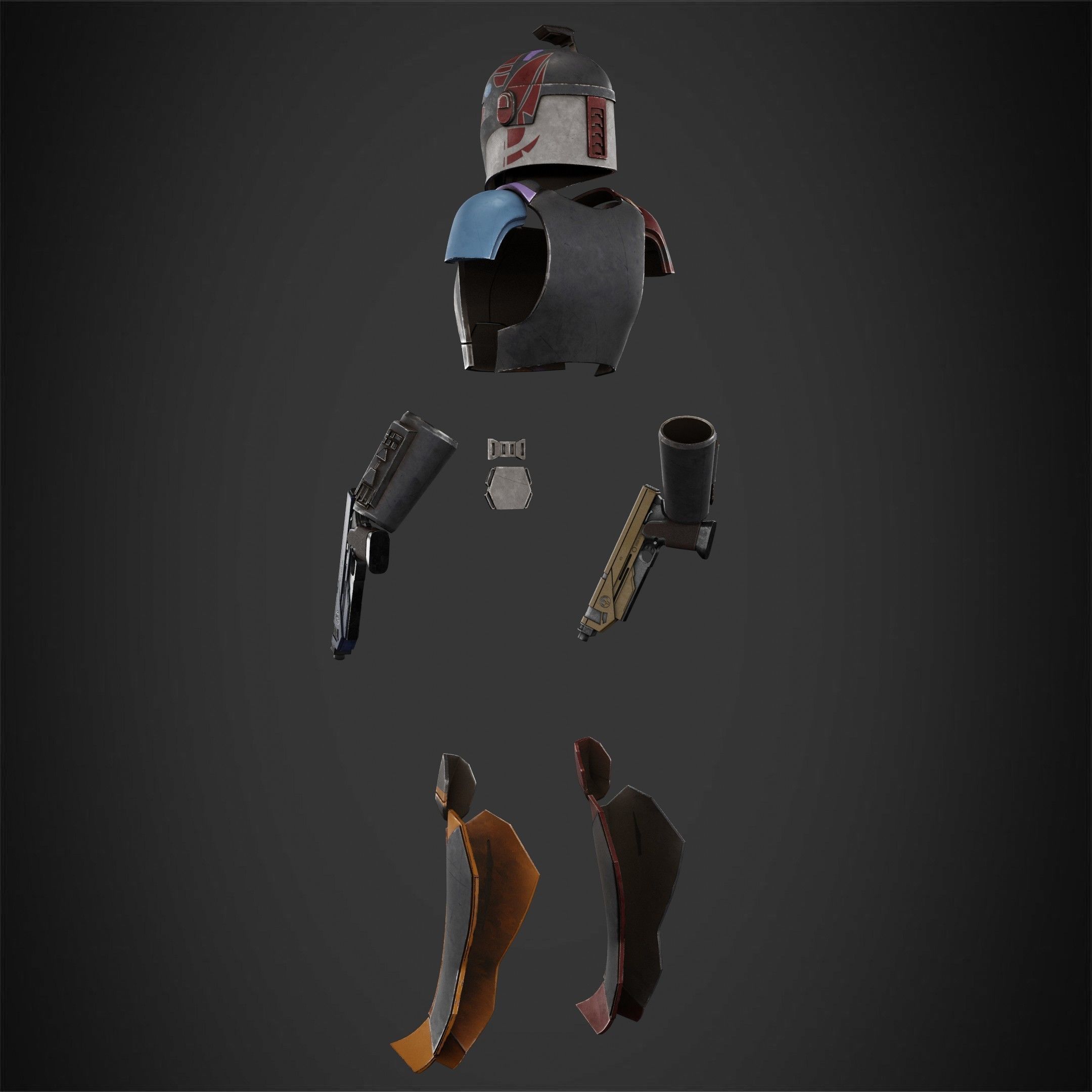 Sabine Wren Full Armor with Westar for Cosplay 3D Model Collection_9