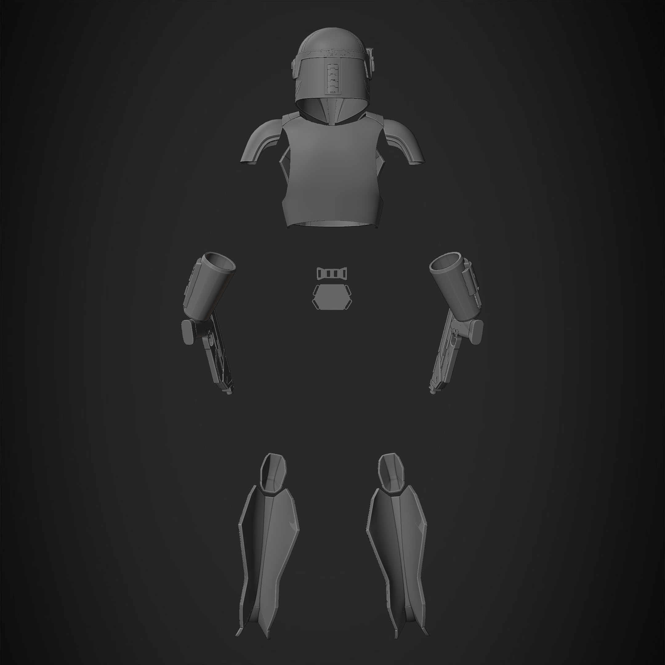 Sabine Wren Full Armor with Westar for Cosplay 3D Model Collection_27