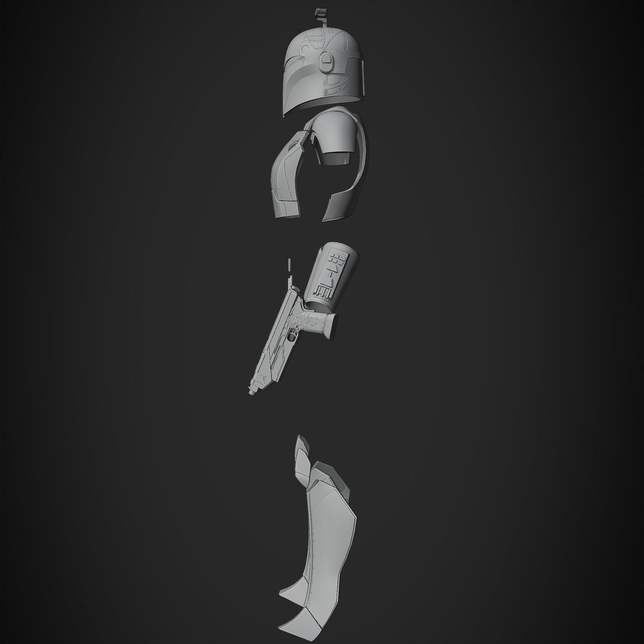 Sabine Wren Full Armor with Westar for Cosplay 3D Model Collection_29