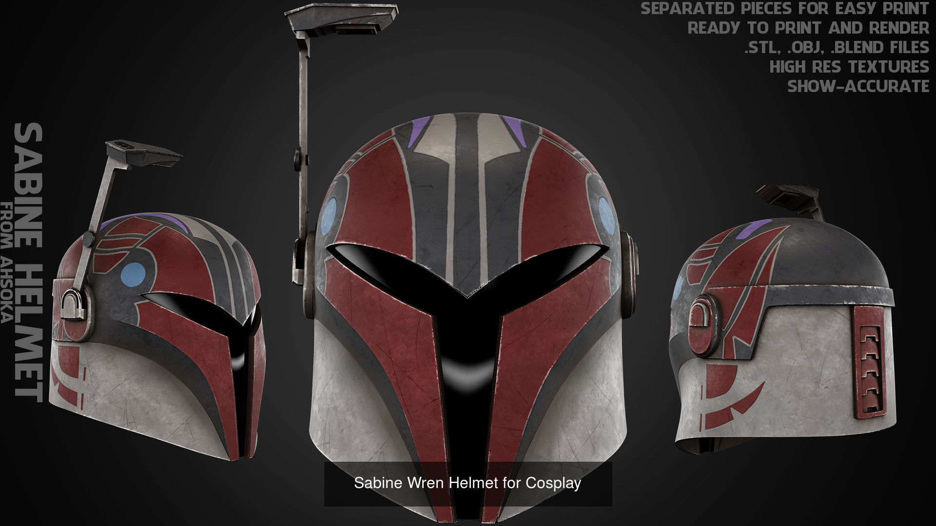 Sabine Wren Full Armor with Westar for Cosplay 3D Model Collection_3