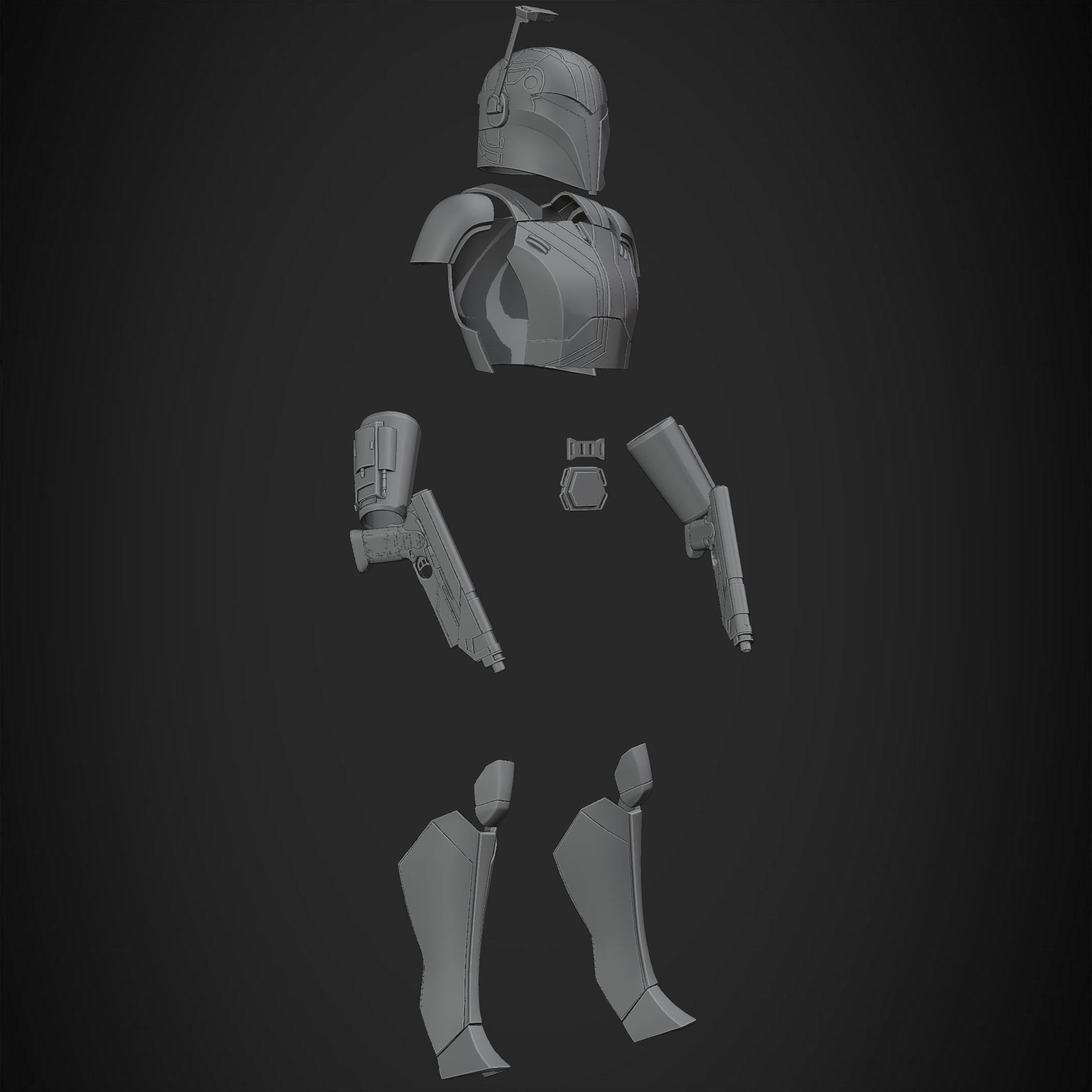 Sabine Wren Full Armor with Westar for Cosplay 3D Model Collection_25