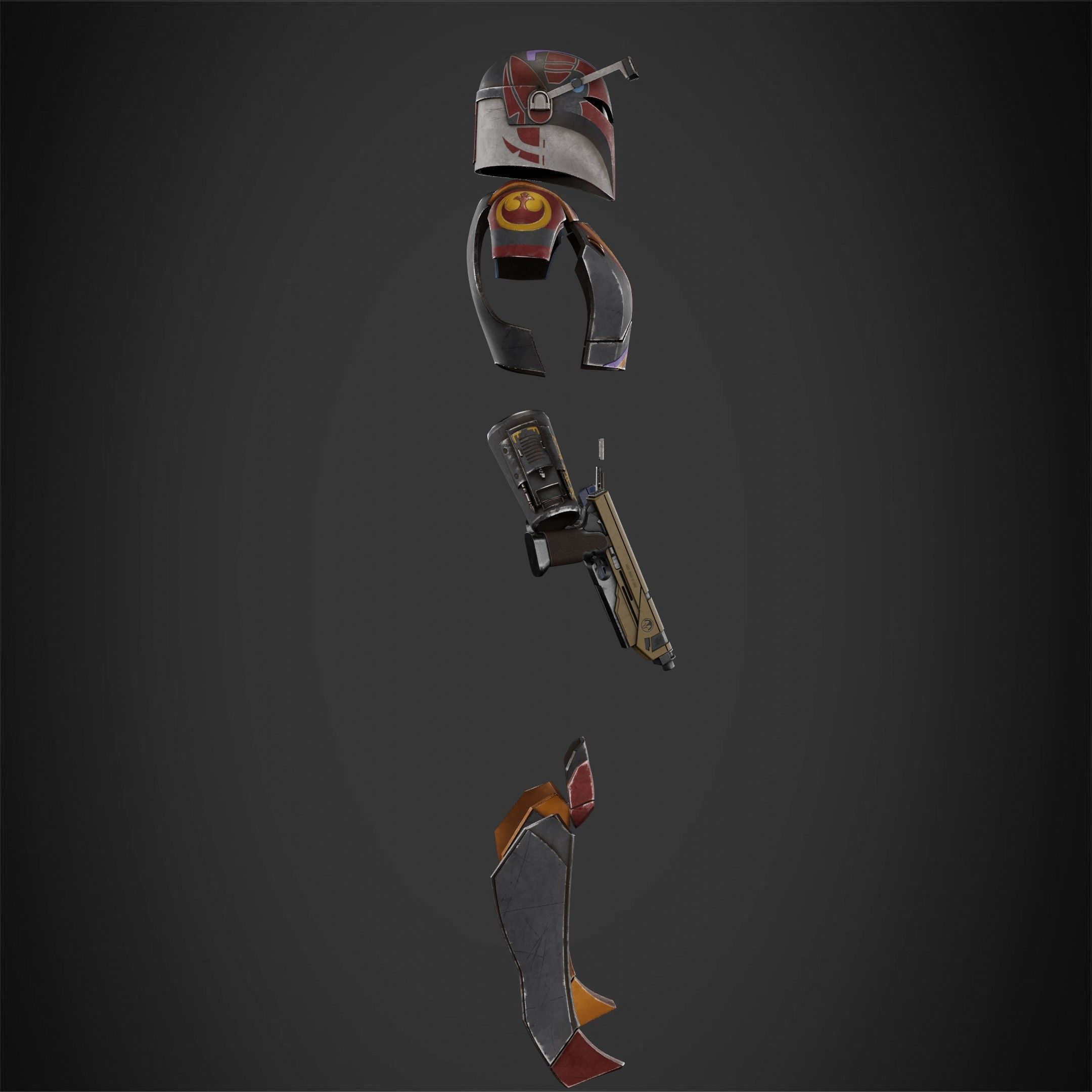 Sabine Wren Full Armor with Westar for Cosplay 3D Model Collection_12