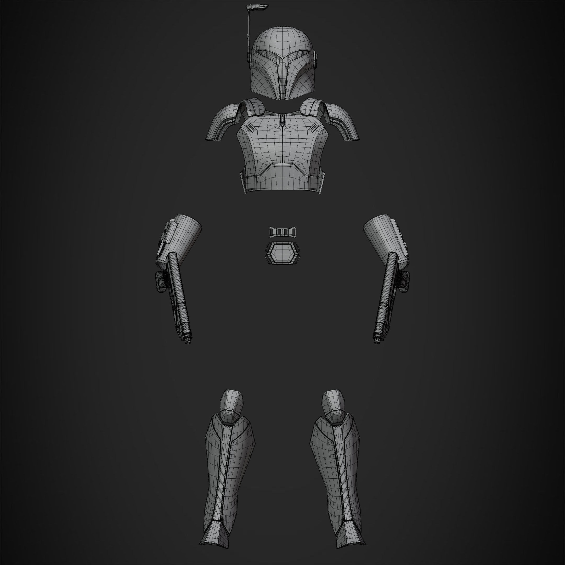 Sabine Wren Full Armor with Westar for Cosplay 3D Model Collection_24