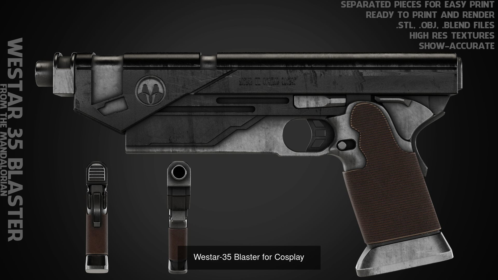 Sabine Wren Full Armor with Westar for Cosplay 3D Model Collection_4