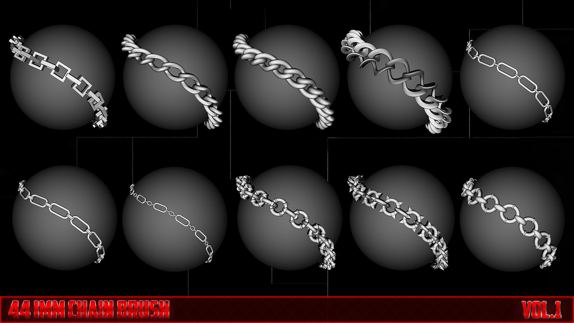 44 iMM Chain VOL 1 Low-poly 3D model_3