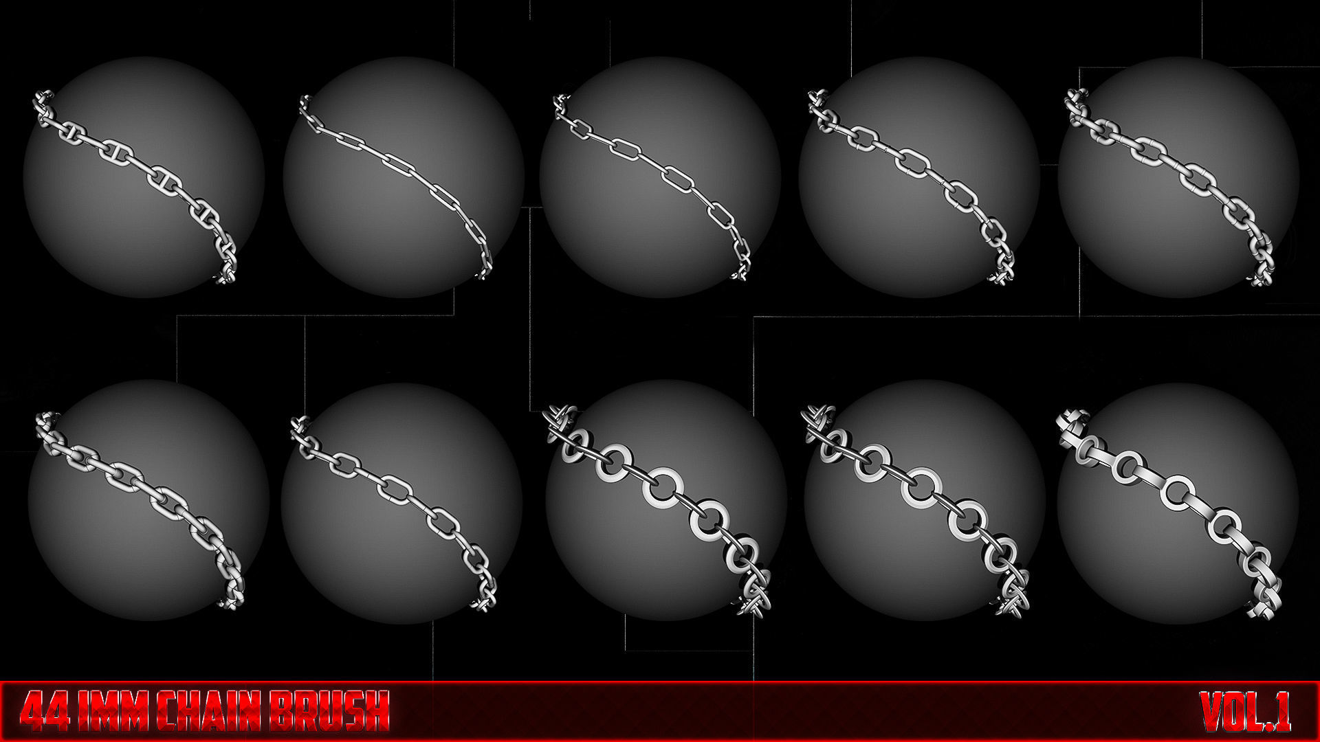 44 iMM Chain VOL 1 Low-poly 3D model_2