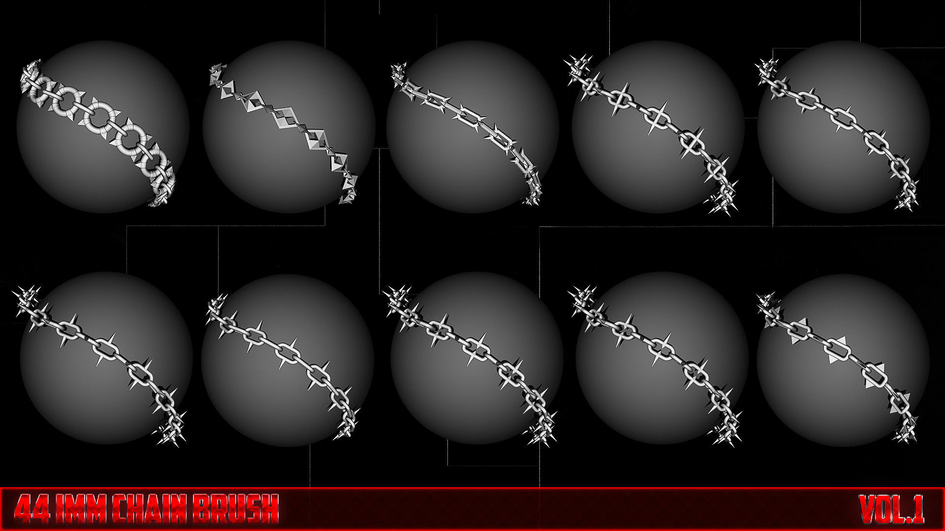 44 iMM Chain VOL 1 Low-poly 3D model_4