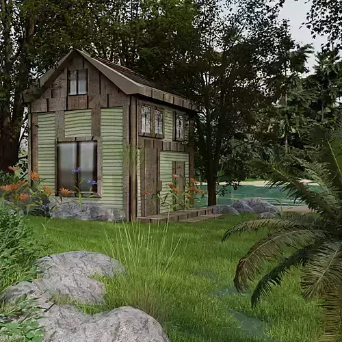 Home in Forest Landscape