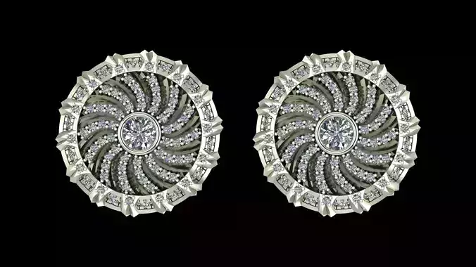 Diamond Ornamental Earring 3D-Printable Fantasy Jewelry Design 3D print model