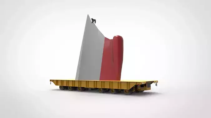 hull trailer at the shipyard