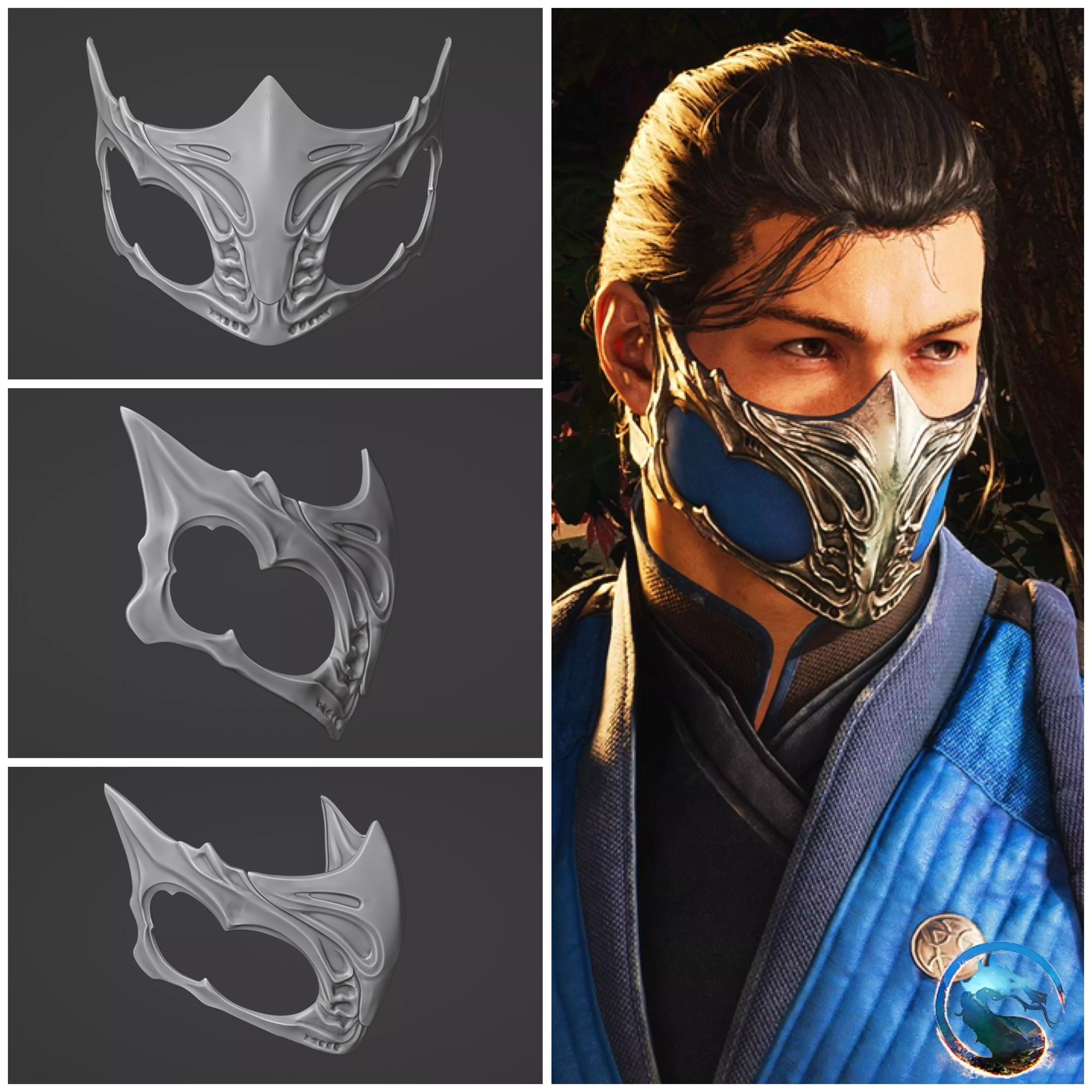 Sub Zero mask from MK1 - Polar Vortex 3D print model_0