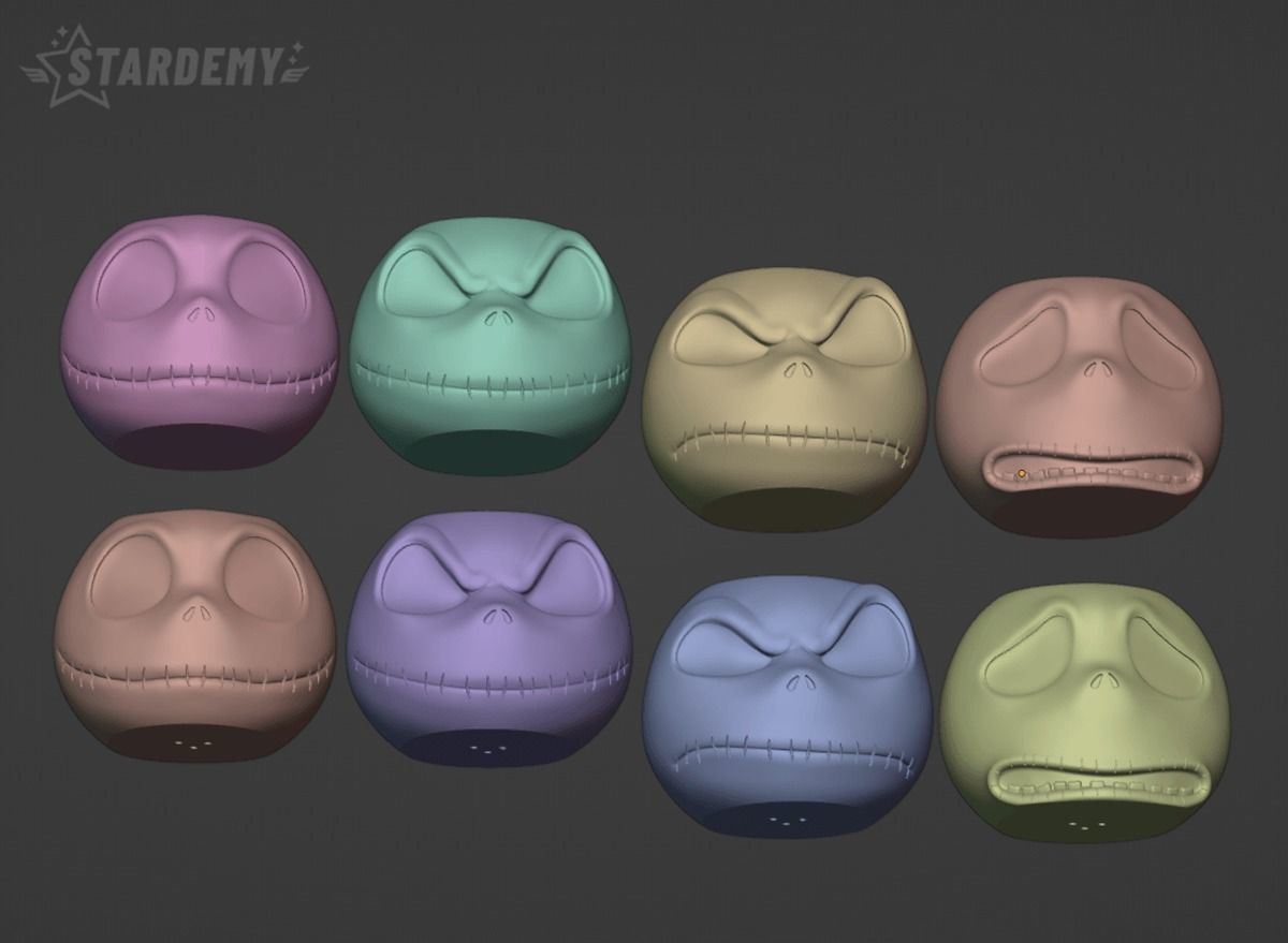 JACK SKELLINGTON BOWL PLANTER SET HALLOWEEN NIGHTMARE CHRISTMAS 3D print model_9