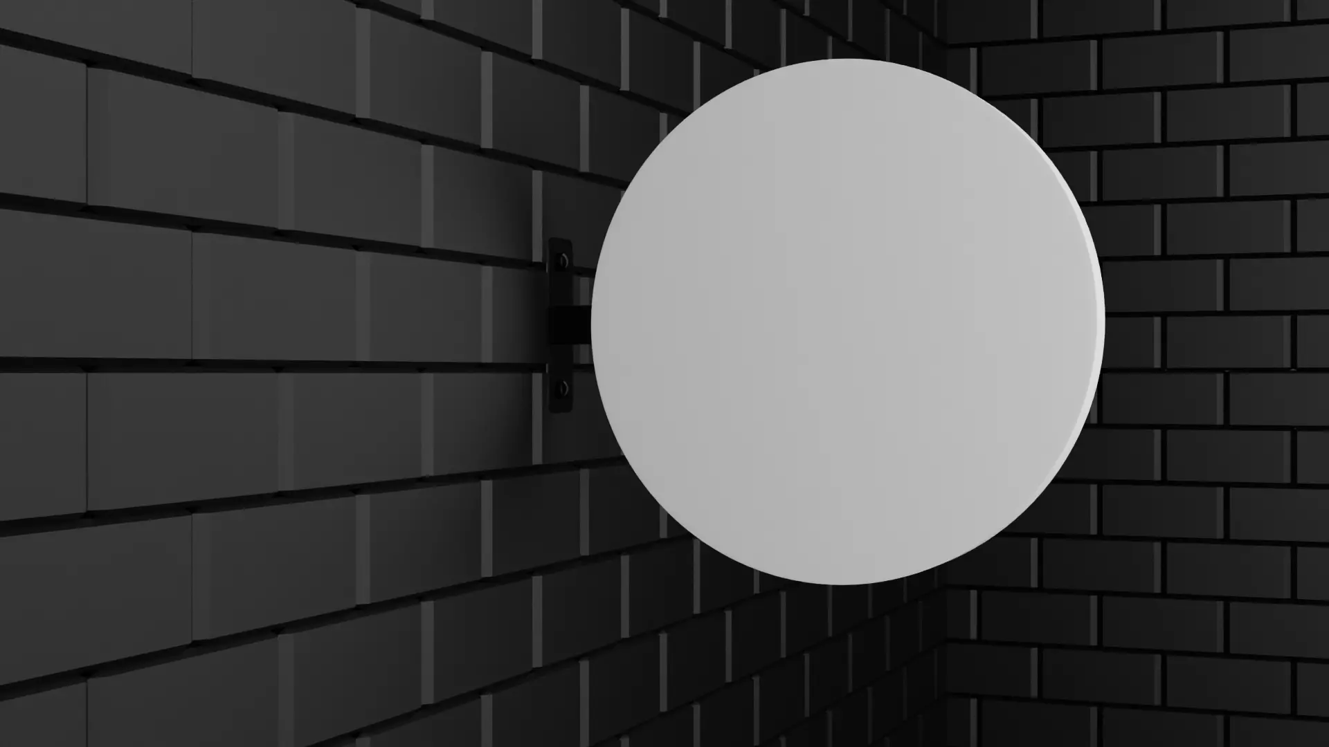 Sign Board on Wall 3D model_0