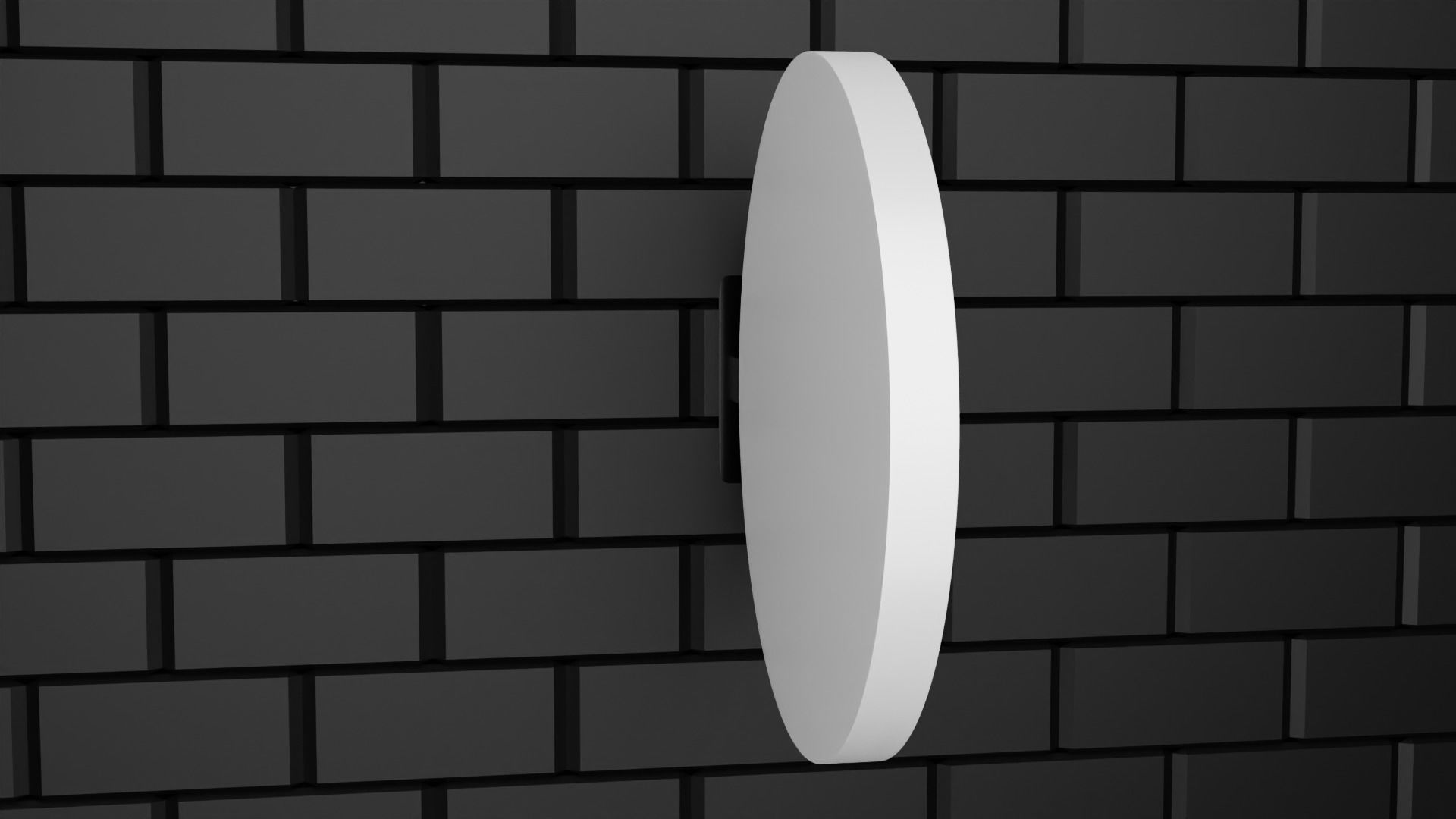 Sign Board on Wall 3D model_3