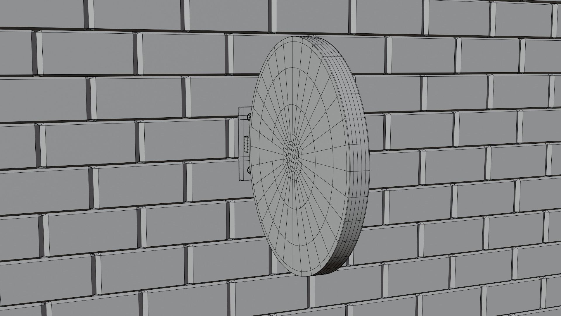 Sign Board on Wall 3D model_9