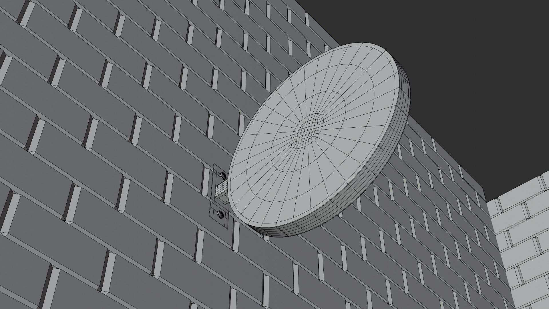 Sign Board on Wall 3D model_11