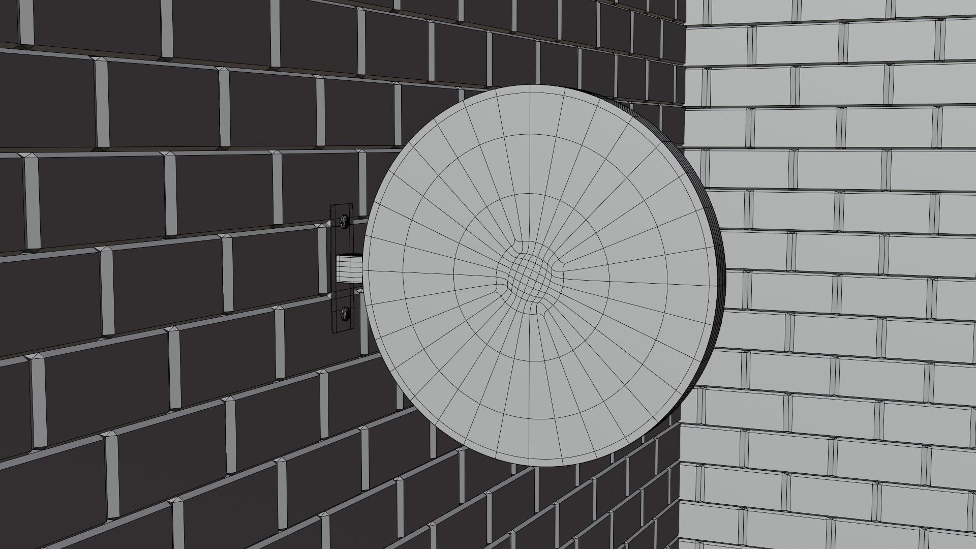 Sign Board on Wall 3D model_6