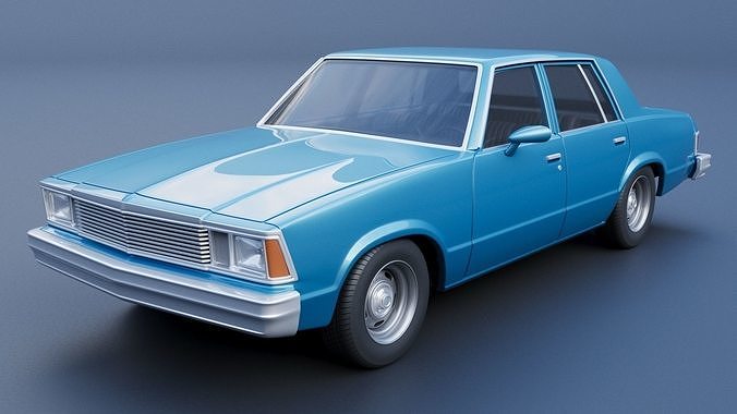 Chevrolet Malibu Malibu 4 Door 1981  3D print model 3