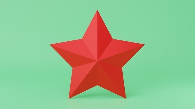Red Star Square 3D model Red Star VR / AR / low-poly | CGTrader
