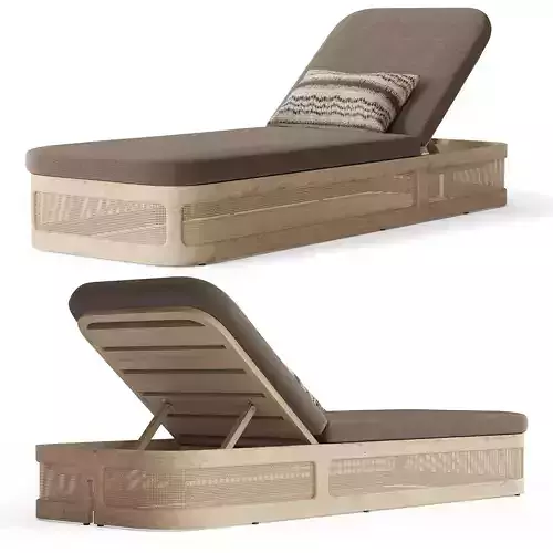 RH TRIESTE TEAK CHAISE