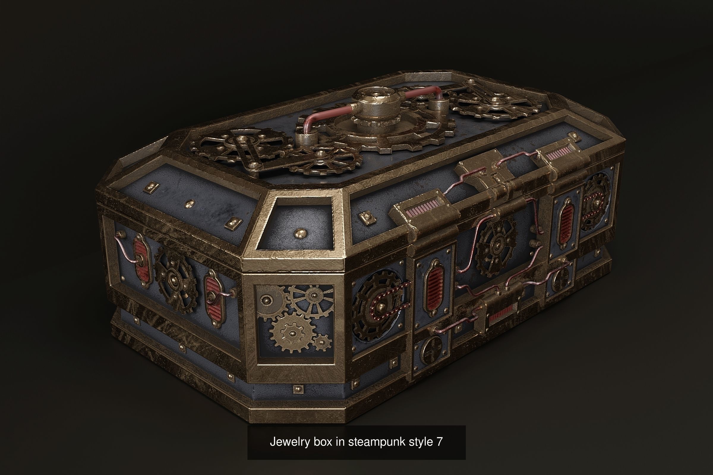 3 steampunk boxes 3D Model Collection_2