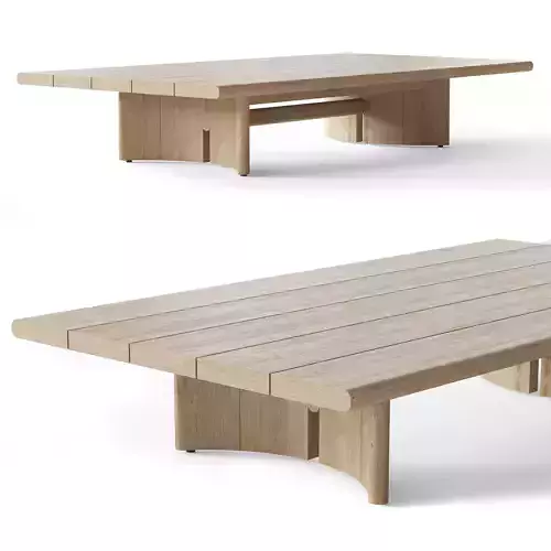 RH TRIESTE TEAK RECTANGULAR COFFEE TABLE