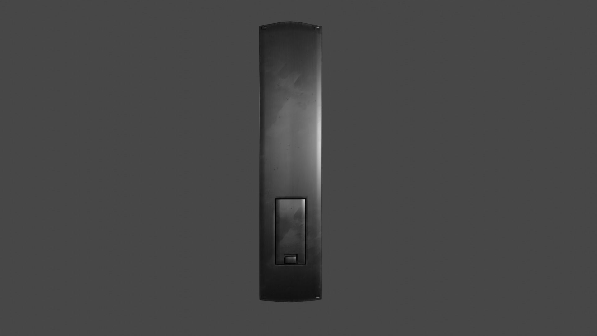 Black TV Remote Control 3D model_2