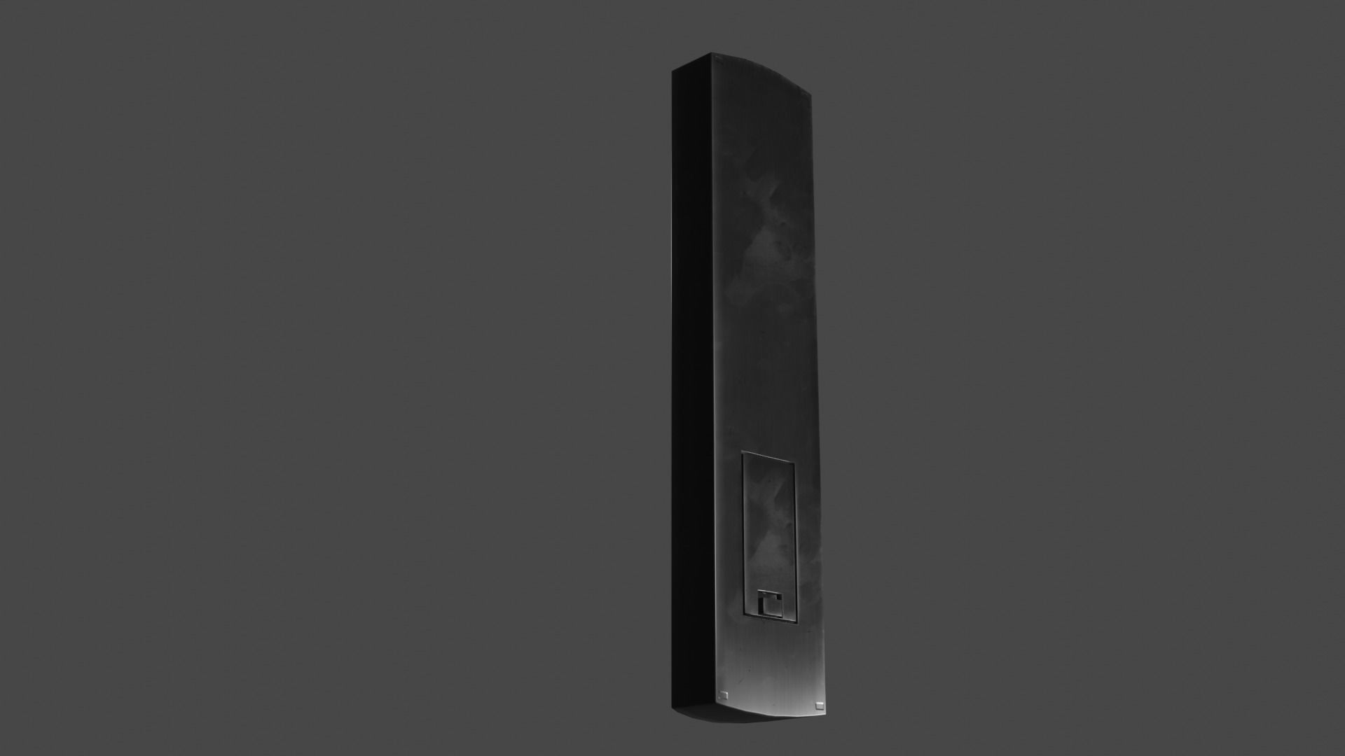 Black TV Remote Control 3D model_5