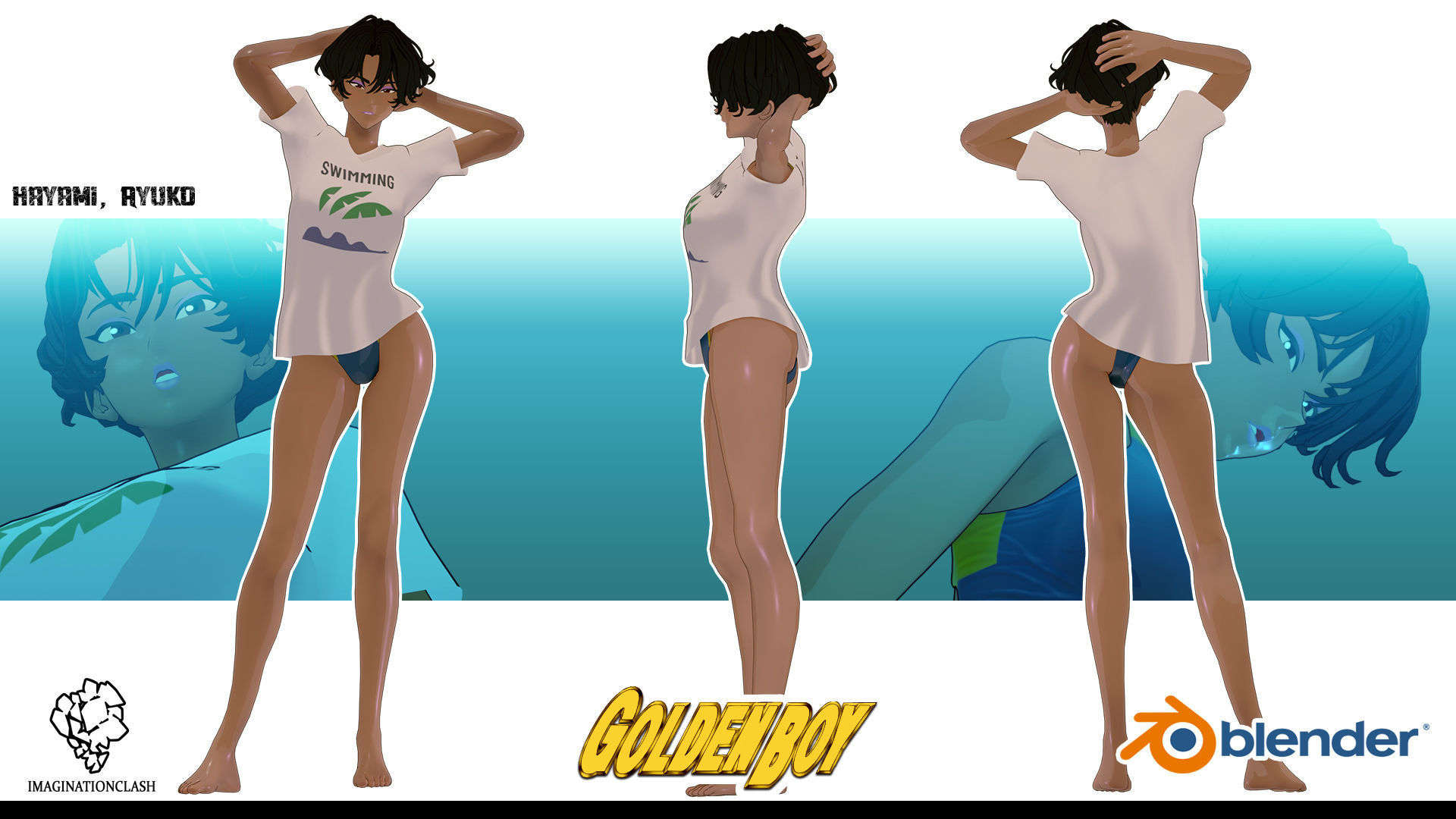 Hayami Ayuko Goldenboy 3D model_2