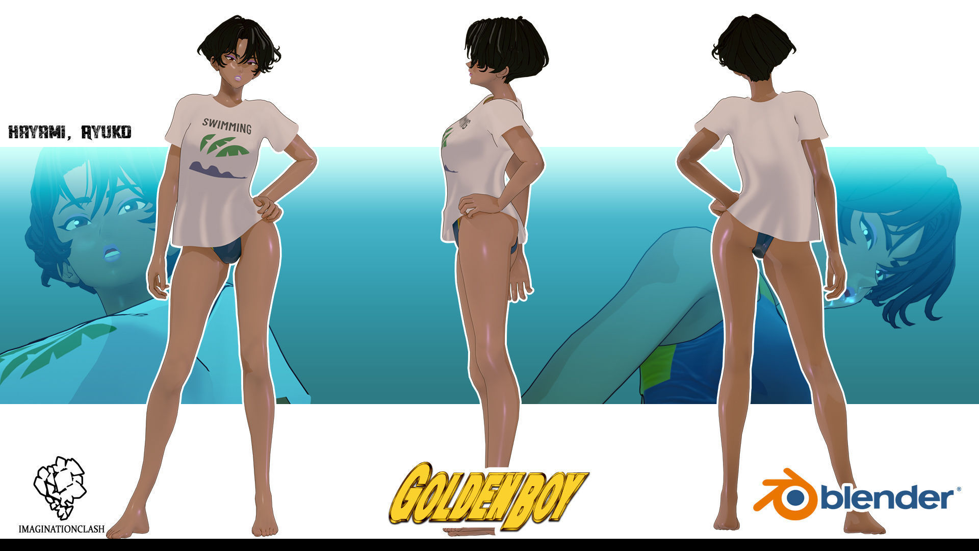 Hayami Ayuko Goldenboy 3D model_1