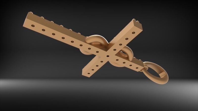 Diamond Infinity Cross Pendant Necklace Jewelry 3D print model_8