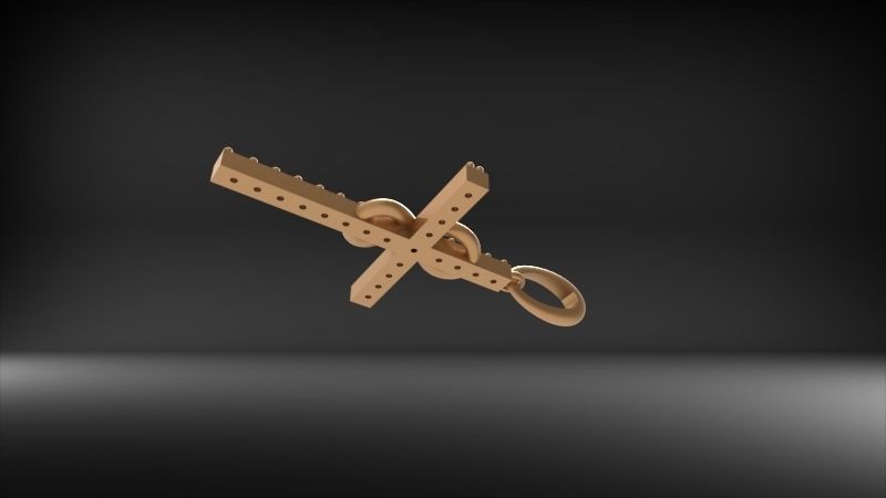 Diamond Infinity Cross Pendant Necklace Jewelry 3D print model_7