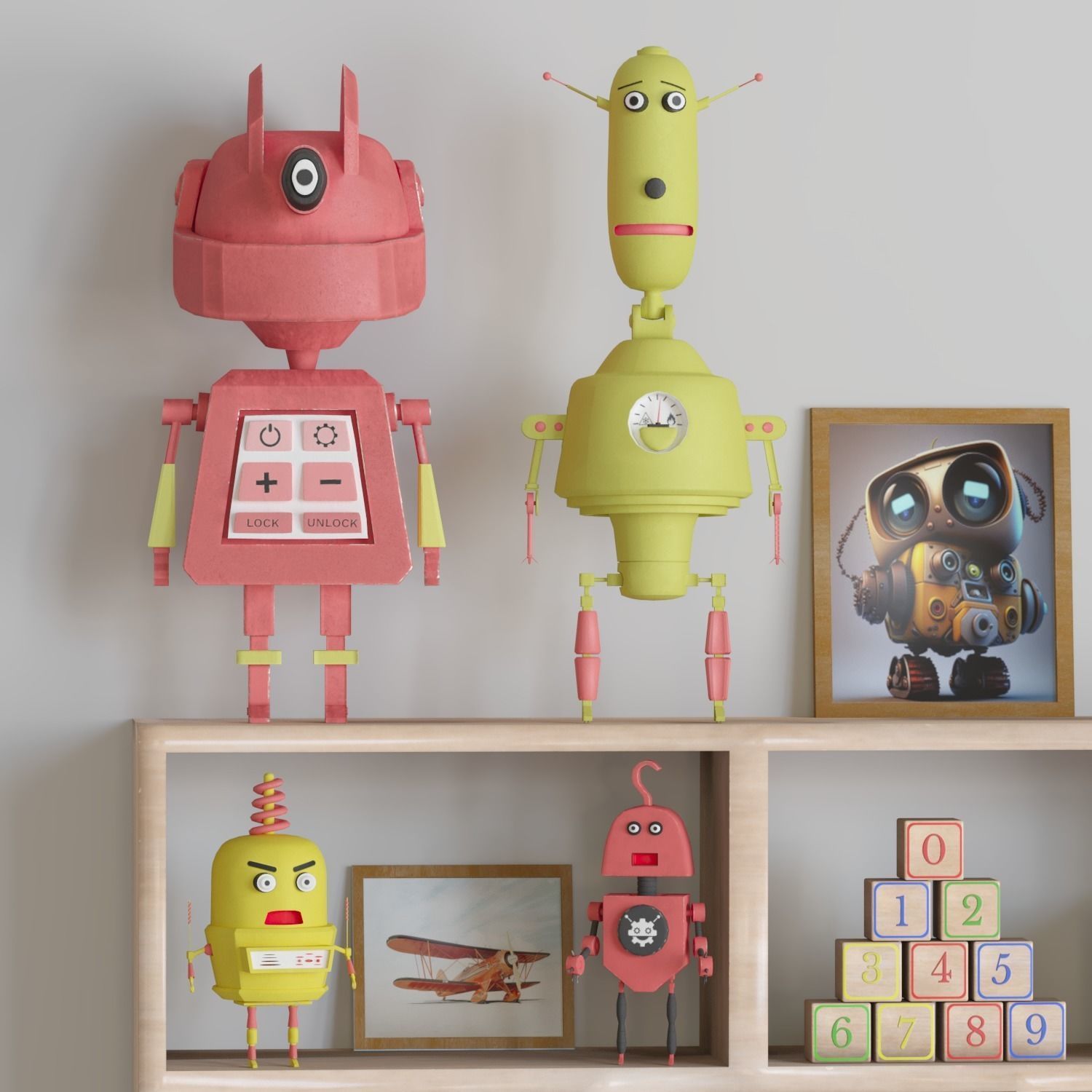 Decor set for kids with toys 3D model_4