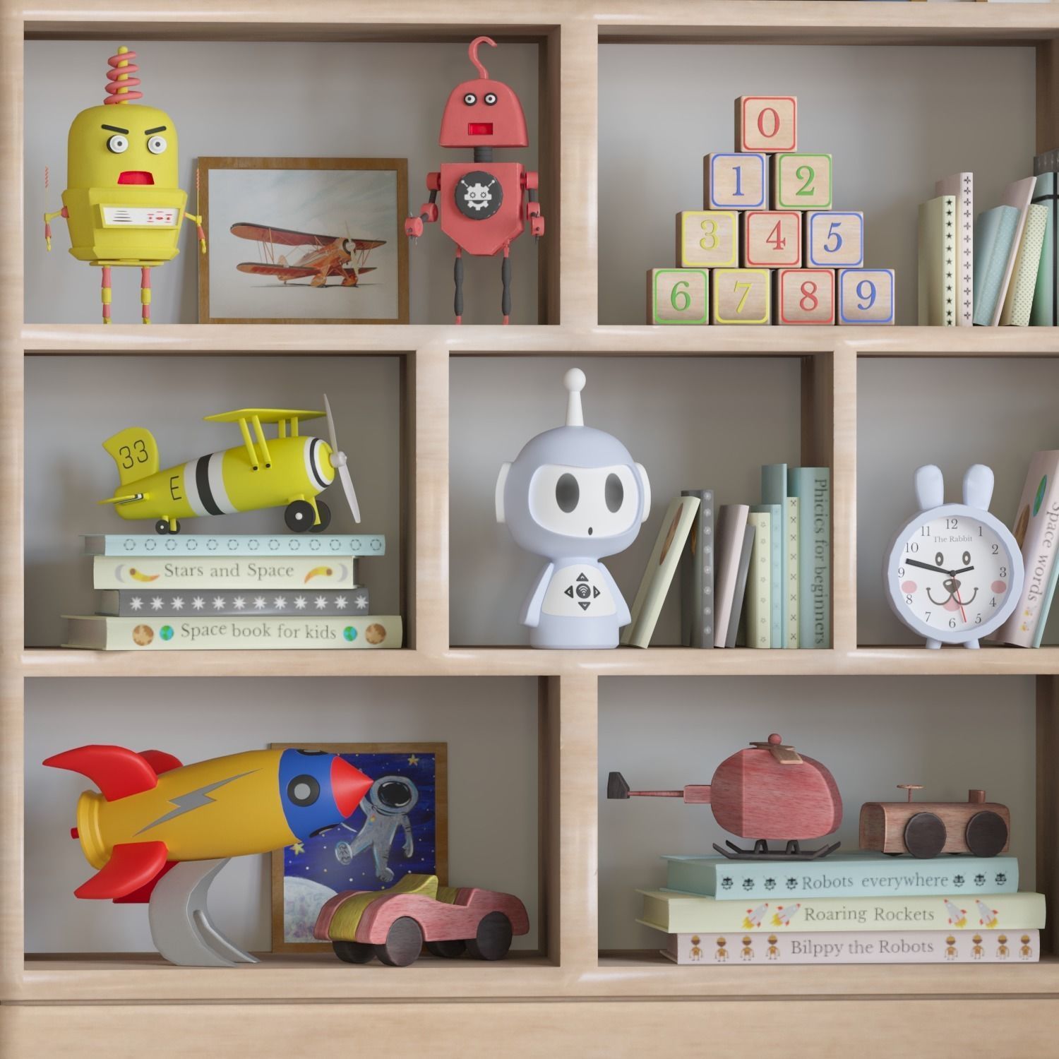 Decor set for kids with toys 3D model_2