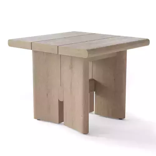 RH TRIESTE TEAK SIDE TABLE