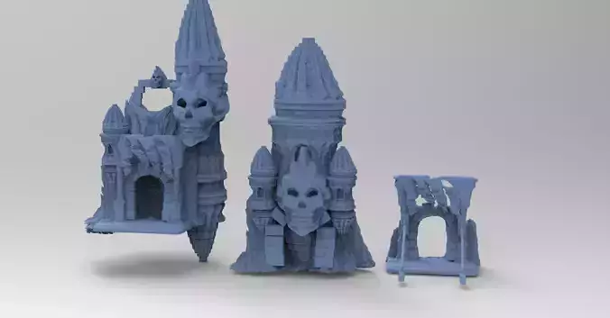 Witches Scull Ravenwood rock 3 models 