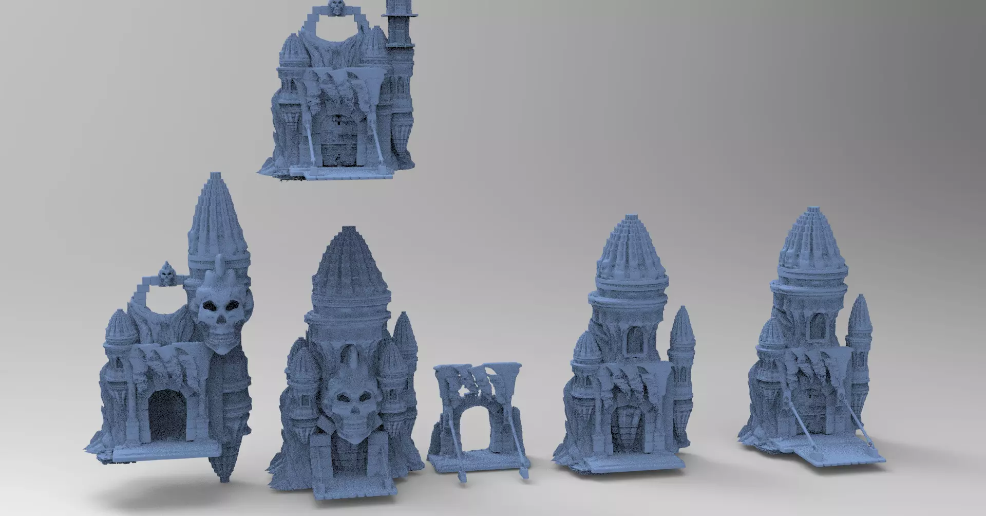 Witches Scull Ravenwood rock Collection 3D model_0